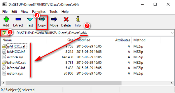 Cách tìm driver dạng INF từ file EXE với 7-zip