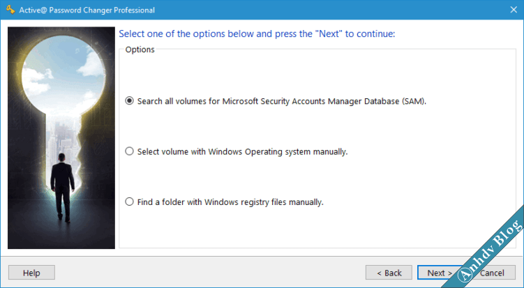 Reset mật khẩu Windows với Active Password Changer 2
