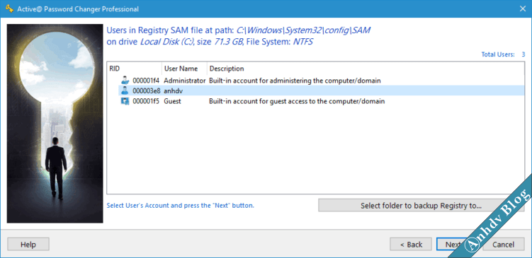 Reset mật khẩu windows bằng Active Password changer 4-