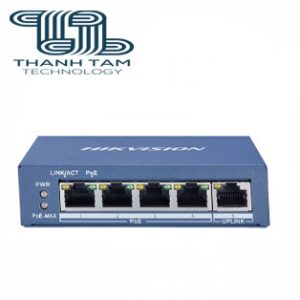 Switch HIKVISION DS-3E0505P-E/M 4-Port Gigabit Unmanaged PoE.